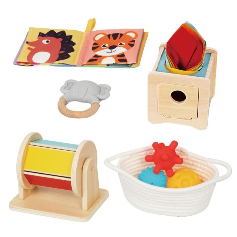  GREEN Box Pudełko XXL Montessori Edukacyjne 6w1 Sensoryczne 5-6 Miesięcy 13el. FSC