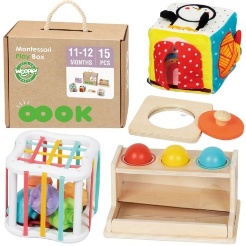  GREEN Pudełko Box 5w1 Montessori Edukacujny 11-12M FSC