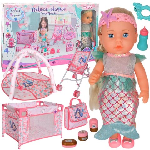 ROYAL Lalka Bobas 36 cm Syrenka Interaktywna Zestaw XXL Opiekunka 18w1