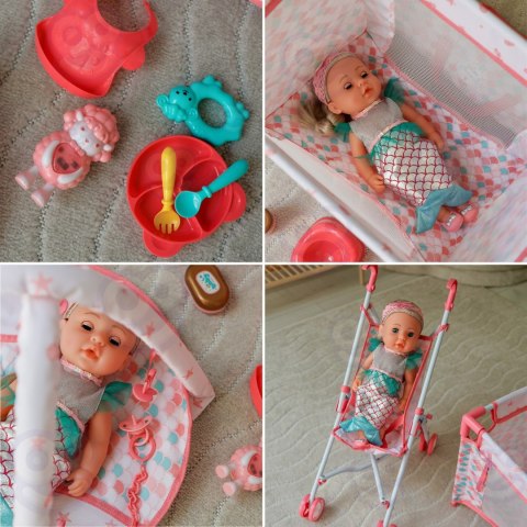  ROYAL Lalka Bobas 36 cm Syrenka Interaktywna Zestaw XXL Opiekunka 18w1