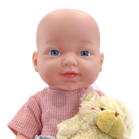  ROYAL Lalka Bobas 36 cm w Ubranku z Misiem Akcesoria do Karmienia