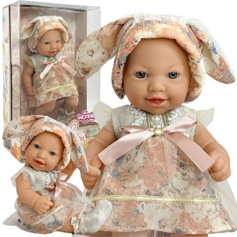 ROYAL Lalka Bobas Vintage 24 cm w Sukience i Czapeczce Króliczka