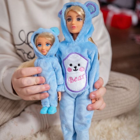  ROYAL Lalki Kombinezony Niebieskie Misie Zestaw 2szt.