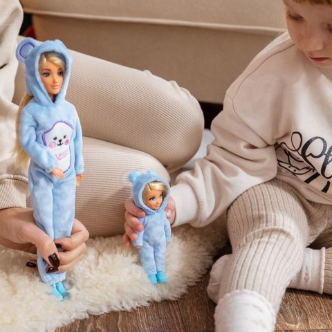  ROYAL Lalki Kombinezony Niebieskie Misie Zestaw 2szt.