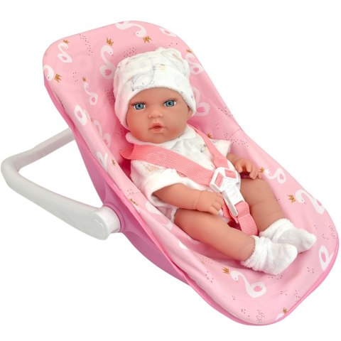  ROYAL Zestaw Lalka Bobas 30,5 cm + Nosidełko Różowe