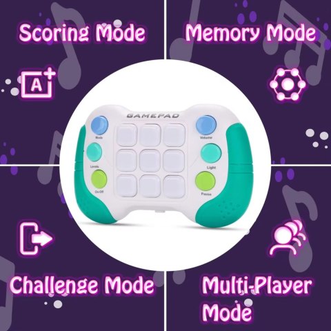  Elektroniczna Gra Zręcznościowa Pop-It Fidget Toy Gamepad Niebieski