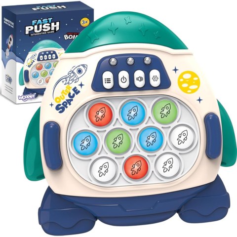  Gra POP IT Elektroniczna Antystresowa Zręcznościowa Rakieta blue