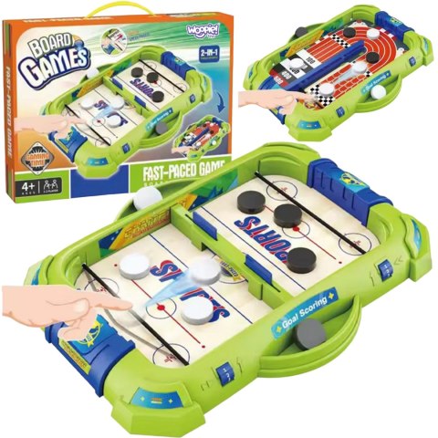  Gra Zręcznościowa 2w1 Mini Hokej Wyścigi