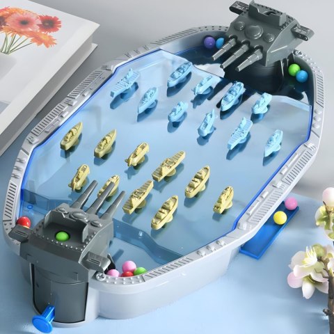  Gra Zręcznościowa "Bitwa Morska" Statki 3D Wyrzutnia Kulek