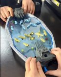  Gra Zręcznościowa "Bitwa Morska" Statki 3D Wyrzutnia Kulek