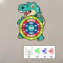  Gra Zręcznościowa w Rzutki na Rzepy Zestaw 2w1 Tarcza + Wyrzutnia Łuk Dino