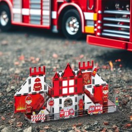  Klocki Magnetyczne 3D Zestaw Straż Pożarna 48el.