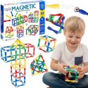  Klocki Magnetyczne Konstrukcyjne 3D 128 el. XXL