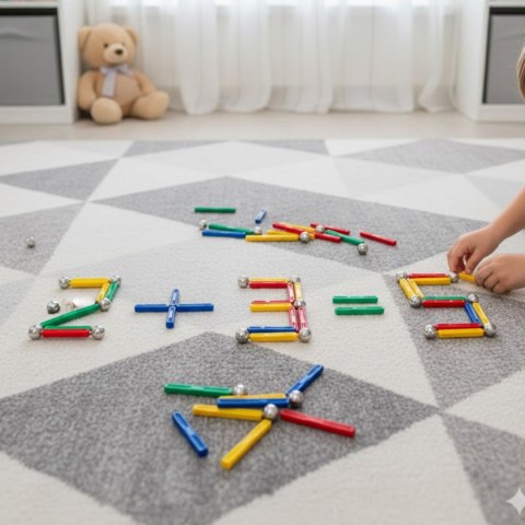  Klocki Magnetyczne Konstrukcyjne 3D 128 el. XXL