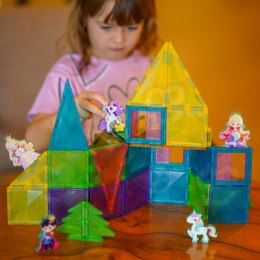  Klocki Magnetyczne Konstrukcyjne 3D Zestaw Edukacyjny Bajkowy Zamek 55el.