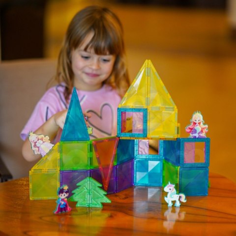 Klocki Magnetyczne Konstrukcyjne 3D Zestaw Edukacyjny Bajkowy Zamek 55el.