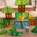 Klocki Magnetyczne Konstrukcyjne 3D Zestaw Edukacyjny Rzadkie Zwierzęta 45el.