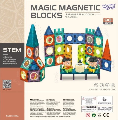  Klocki Magnetyczne Zamek 98 el.
