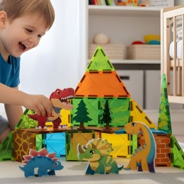  Magnetyczne Klocki Konstrukcyjne 7,5 cm Dino 30 el.
