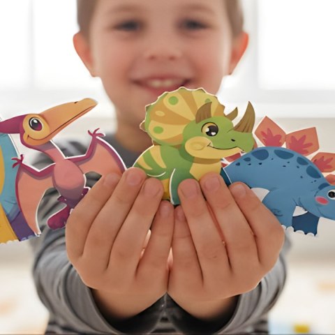  Magnetyczne Klocki Konstrukcyjne 7,5 cm Dino 30 el.