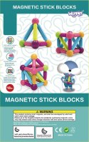  Magnetyczne Klocki Konstrukcyjne Edukacyjne Duże Grube 38 el.