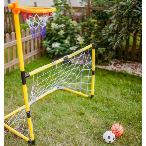  Zestaw 2w1 koszykówka Bramka do Piłki Nożnej + Piłki i Pompka
