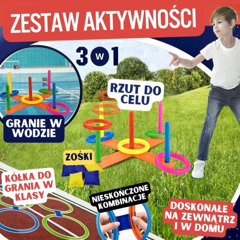  Zestaw 3w1 Serso Gra w Klasy Cornhole Rzut do Celu Woreczkami