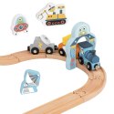 TOOKY TOY Drewniana Kolejka Kosmiczna Zestaw Tory