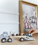  PolarB Drewniana laweta z samochodzikami Montessori