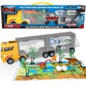  Ciężarówka Transporter 2w1 Zestaw Dinozaurów + Makieta