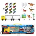  Ciężarówka Transporter 2w1 Zestaw Dinozaurów + Makieta