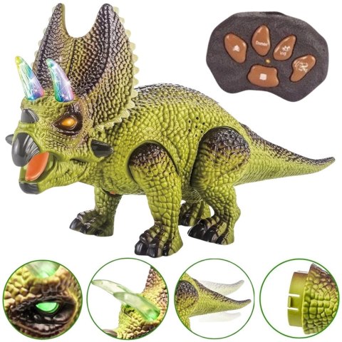  Dinozaur Zdalnie Sterowany RC Robot Triceratops