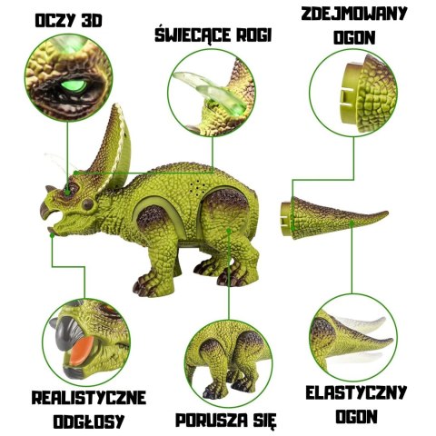  Dinozaur Zdalnie Sterowany RC Robot Triceratops