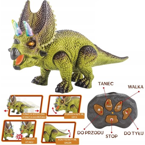  Dinozaur Zdalnie Sterowany RC Robot Triceratops