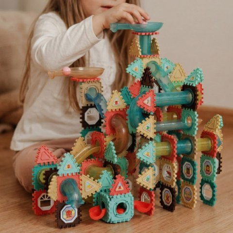  Klocki Konstrukcyjne 3D Zestaw Edukacyjny Tor Kulkowy 228el.