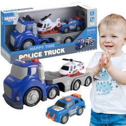  Niebieska Laweta Policyjna City Truck Efekty Dźwiękowe i Świetlne