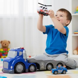  Niebieska Laweta Policyjna City Truck Efekty Dźwiękowe i Świetlne