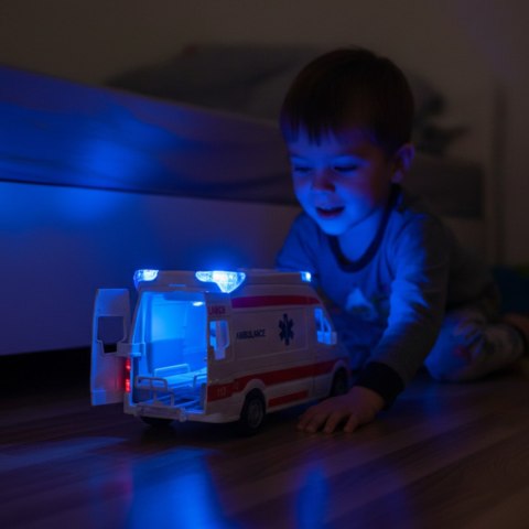  Pogotowie Karetka Ambulans Nosze w Zestawie + Sygnały Dźwiękowe I Świetlne