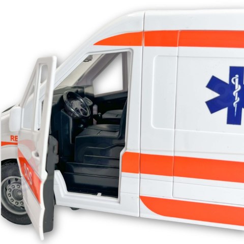  Pogotowie Karetka Ambulans Nosze w Zestawie + Sygnały Dźwiękowe I Świetlne