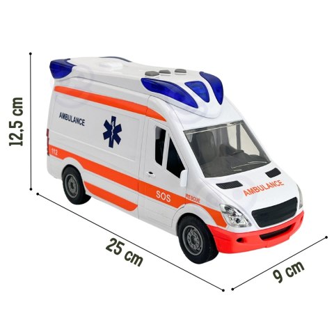  Pogotowie Karetka Ambulans Nosze w Zestawie + Sygnały Dźwiękowe I Świetlne