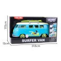  Samochód Bus Surfing Klasyczny Czerwony Ze Światłem I Dźwiękiem Model 1:14