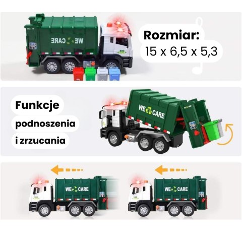  Śmieciarka Ciężarówka Segregacja Śmieci - skala 1:10