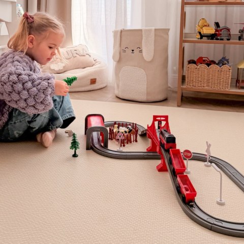  Zestaw Elektryczna Kolejka Lokomotywa Tor Farma Zwierzęta 70 el.