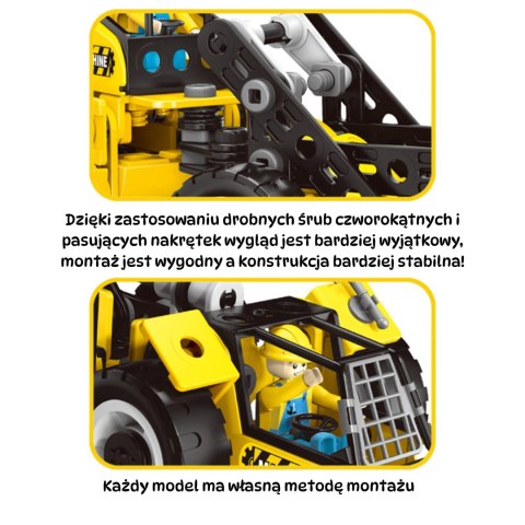 223 el. Zestaw Konstrukcyjny Pojazdy Budowlane STEAM 6w1