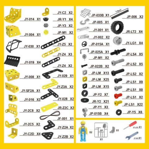 223 el. Zestaw Konstrukcyjny Pojazdy Budowlane STEAM 6w1