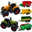  Zestaw Mini Farmera Traktory z Przyczepami