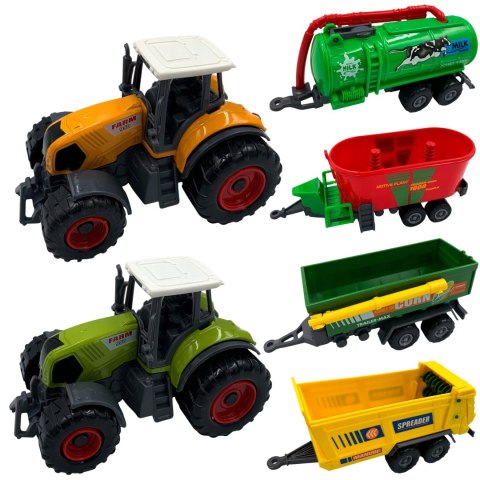  Zestaw Mini Farmera Traktory z Przyczepami