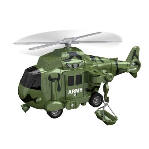  Zestaw Pojazdów Wojskowych z Wyrzutnią Czołg Helikopter 4SZT Skala 1:20