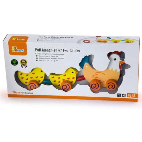  Zestaw do ciągnięcia Kurka z kurczakami 36 cm