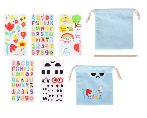  ART&FUN Zestaw Kreatywny Zrób Torebkę Dekorowanie Woreczka Imię Dziecka DIY